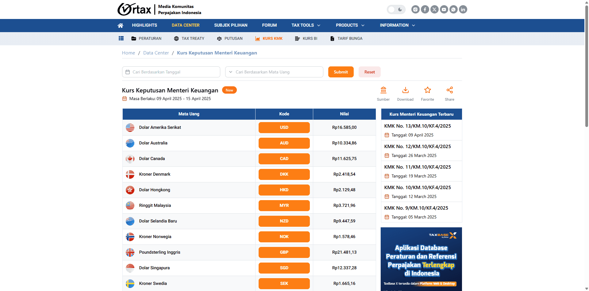 Datacenter Ortax - Kurs KMK